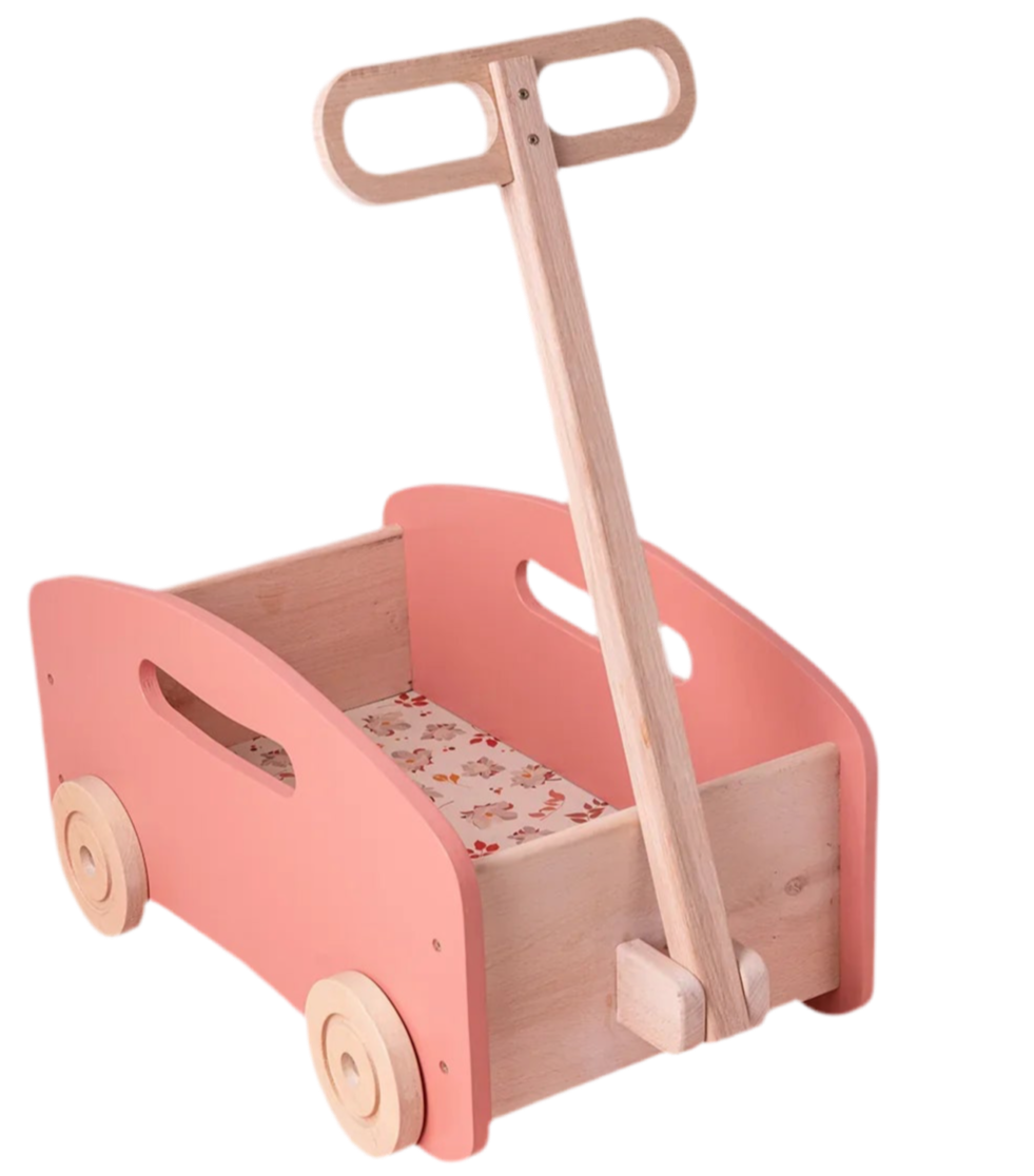 Wooden Toy Wagon / Cart / Toy Storage ~ Pink
