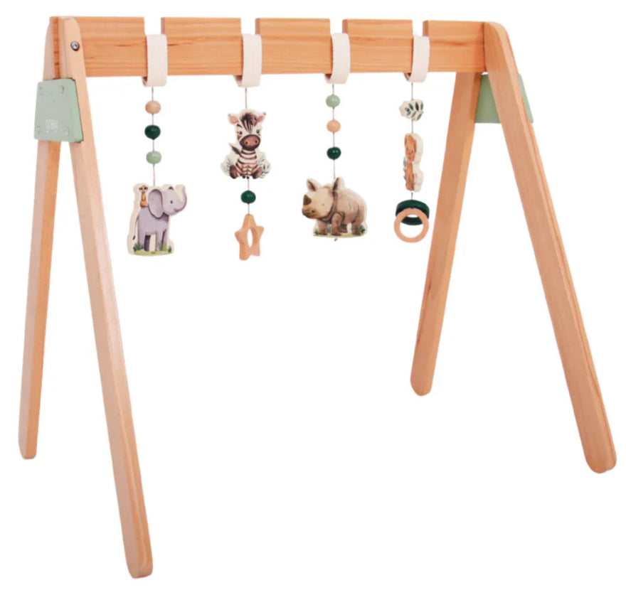 Wooden Baby Play Gym - On Safari