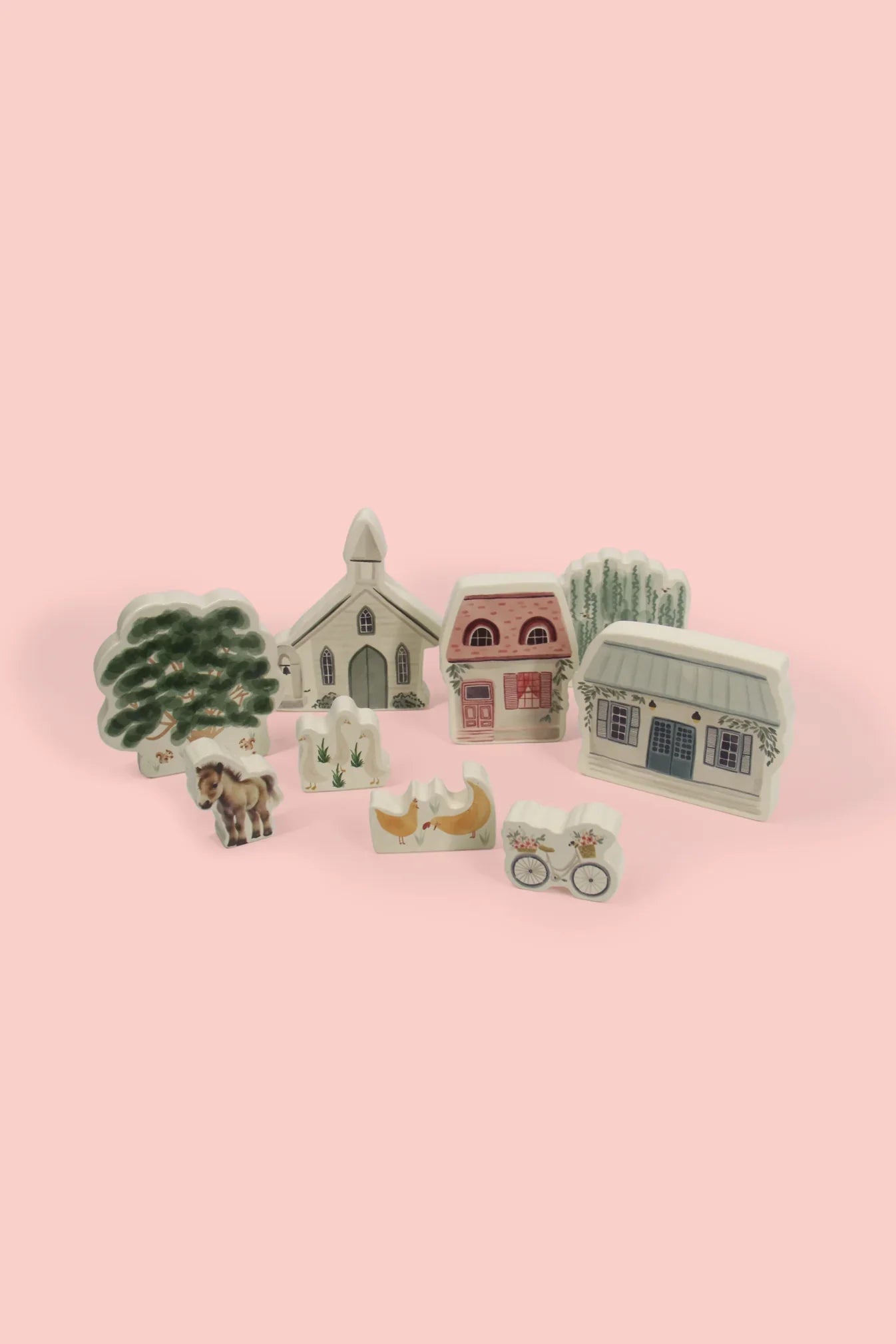Country Lane Play Set ~ 9 piece set