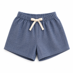 Summer Shorts - Blue Cotton Slub
