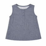 Charlie Vest - Indigo Linen