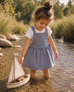 Tunic Dress  Navy Micro-Gingham