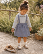 Peter Pan Collar Grey Melange Long Sleeve Tee