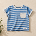 Frankie Blue & White Stripe Short Sleeve Tee