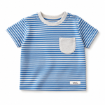 Frankie Blue & White Stripe Short Sleeve Tee