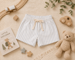 Blue Pinstripe Summer Shorts