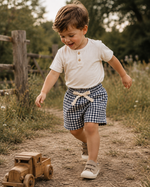 Summer Shorts - Navy Gingham