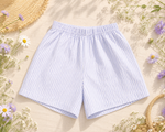 Heirloom Flare Shorts - Silver Yarn Dye Stripe
