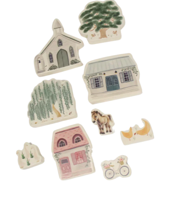 Country Lane Play Set ~ 9 piece set