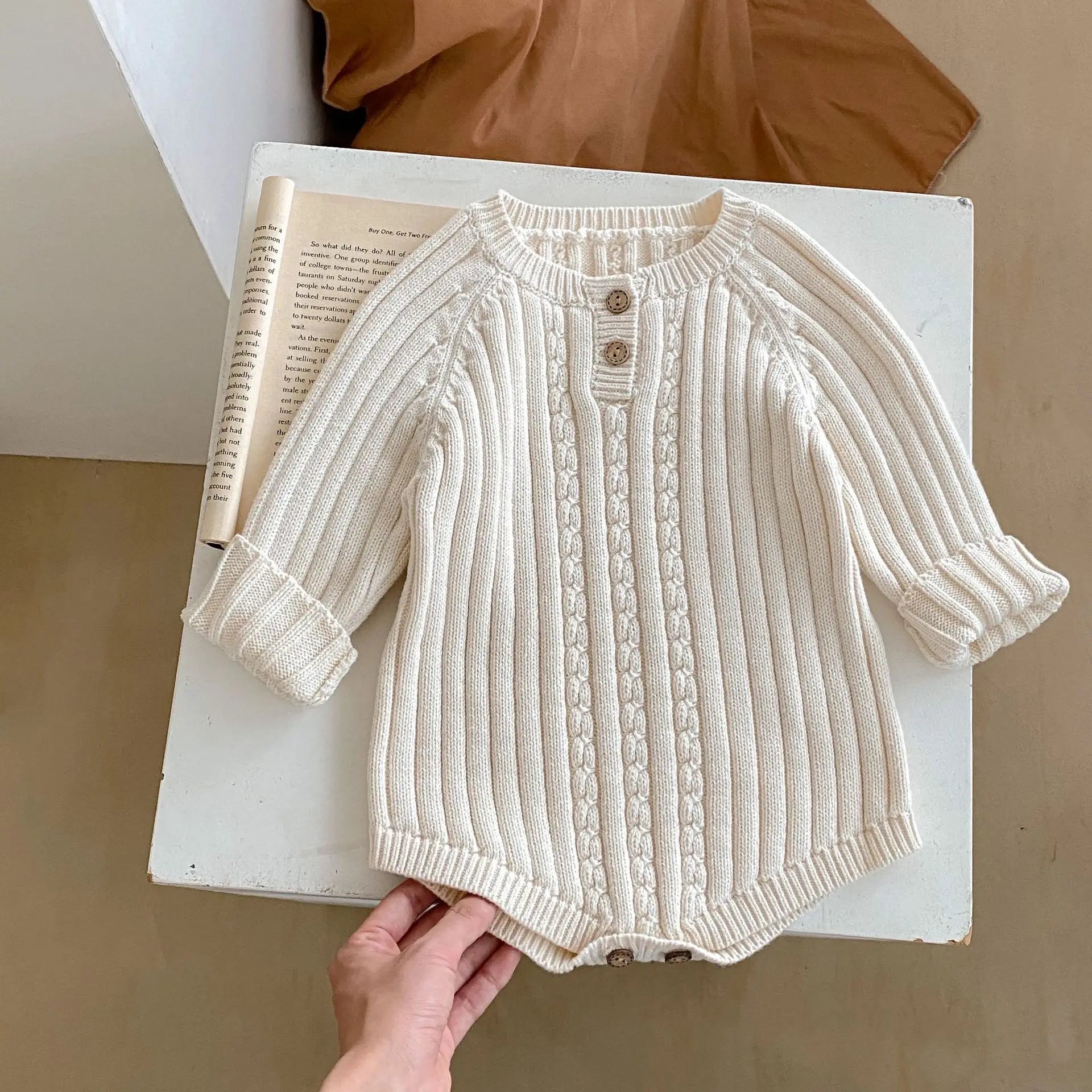 Blake Knitted Romper Long Sleeve