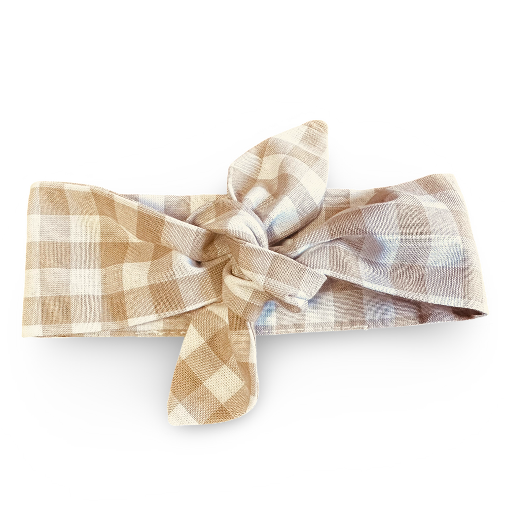 Head tie | Stone Gingham