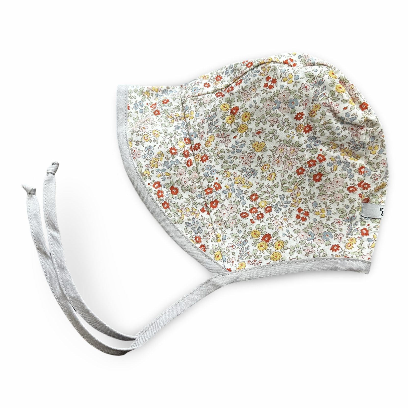 Reversible Sun Bonnet - Stone & Classic Floral garden