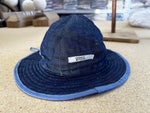 Reversible Sunhat - Denim & Blue candy stripe