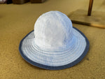 Reversible Sunhat - Denim & Blue candy stripe