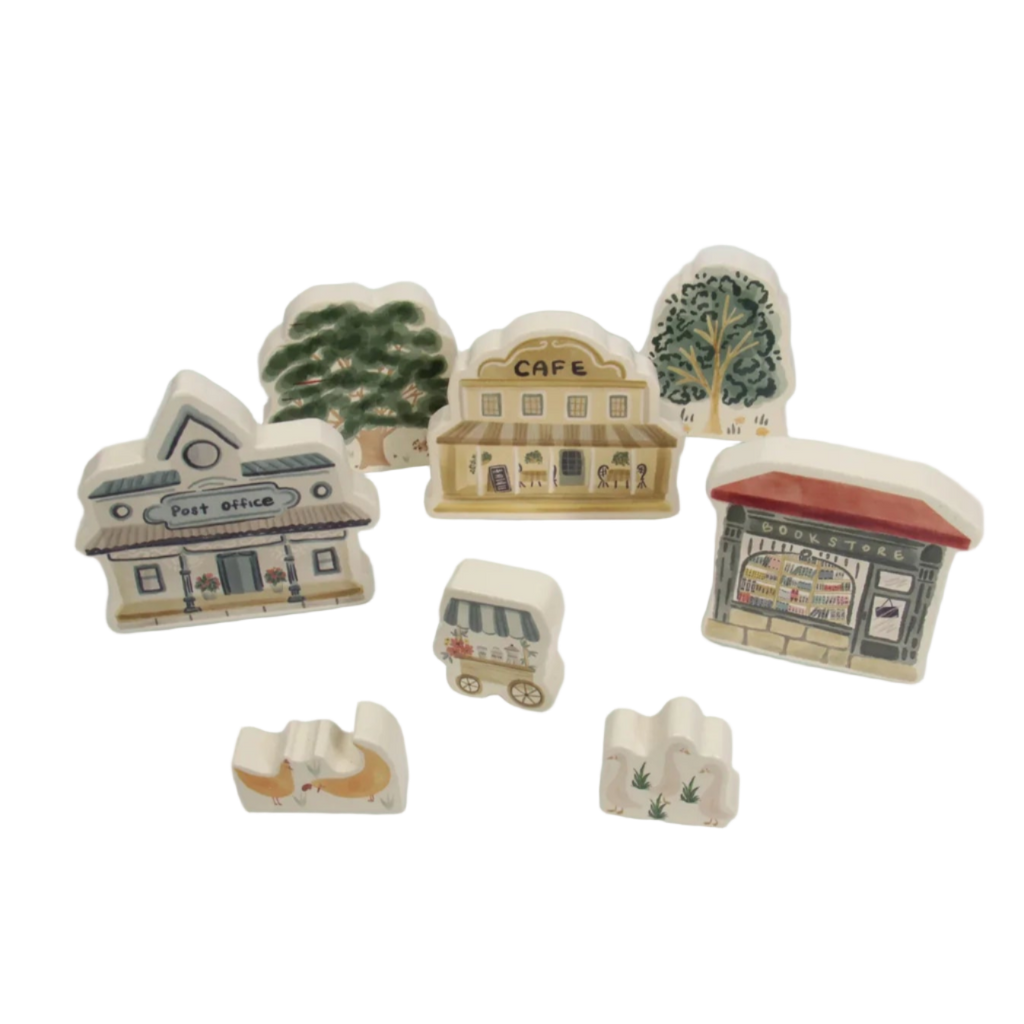 Main Street Play Set ~ 8 piece set