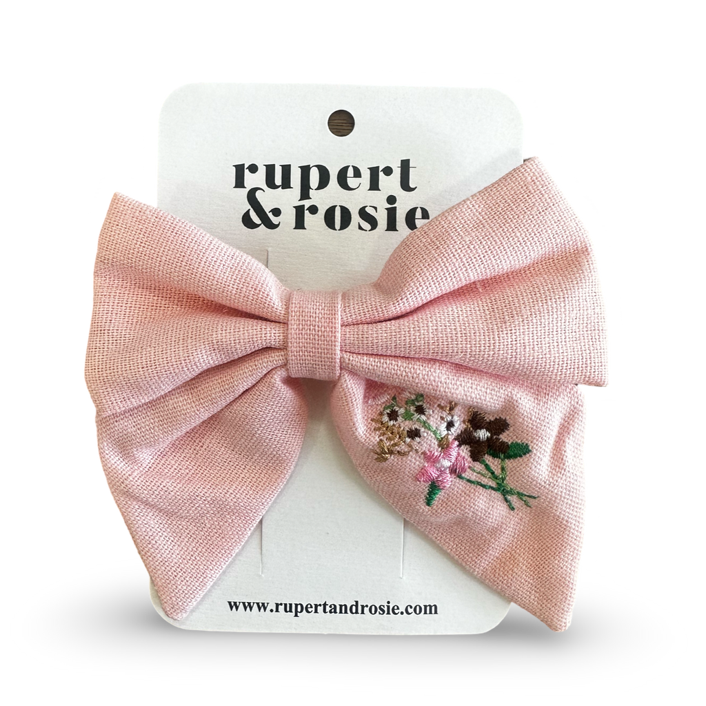 Pink Timeless Floral Hair Bow