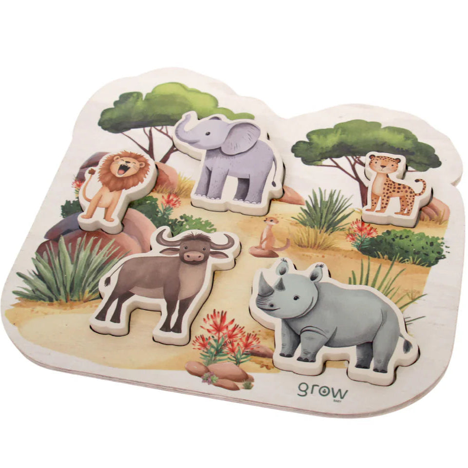 Chunky Puzzle ~ "Big Five" Animals