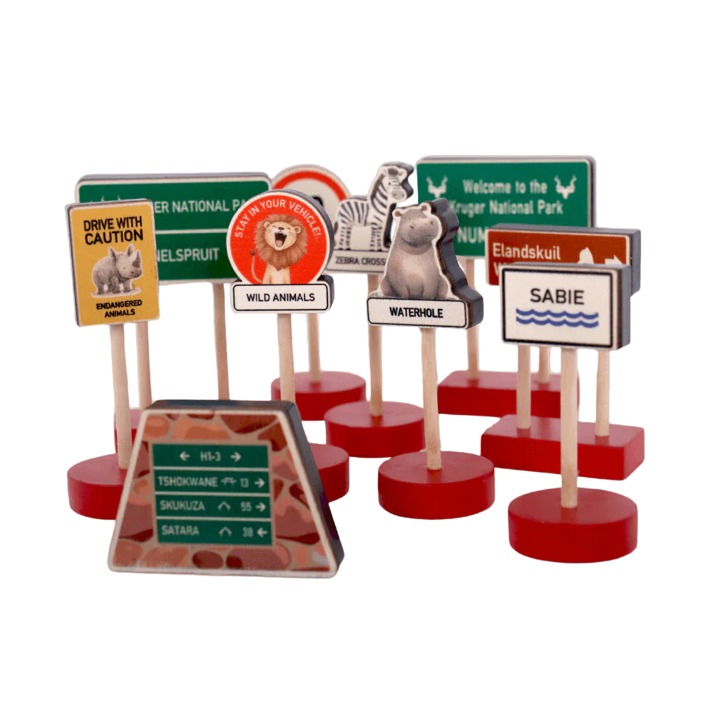 Road Signs ~ On Safari ~ 10 piece set