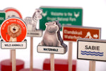 Road Signs ~ On Safari ~ 10 piece set