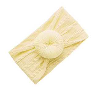 Cute Girls yellow Donut Knot Headband
