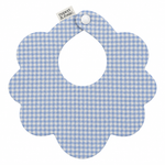 Rupert & Rosie Scalloped Bib | Small Blue Gingham
