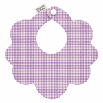 Rupert & Rosie Scalloped Bib | Small Mauve Gingham