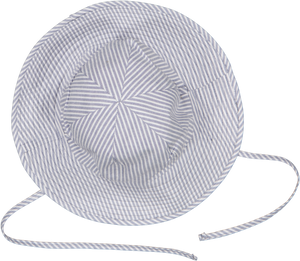 Reversible Sunhat - Spring Blossom & Den Yarn Dyed Stripe