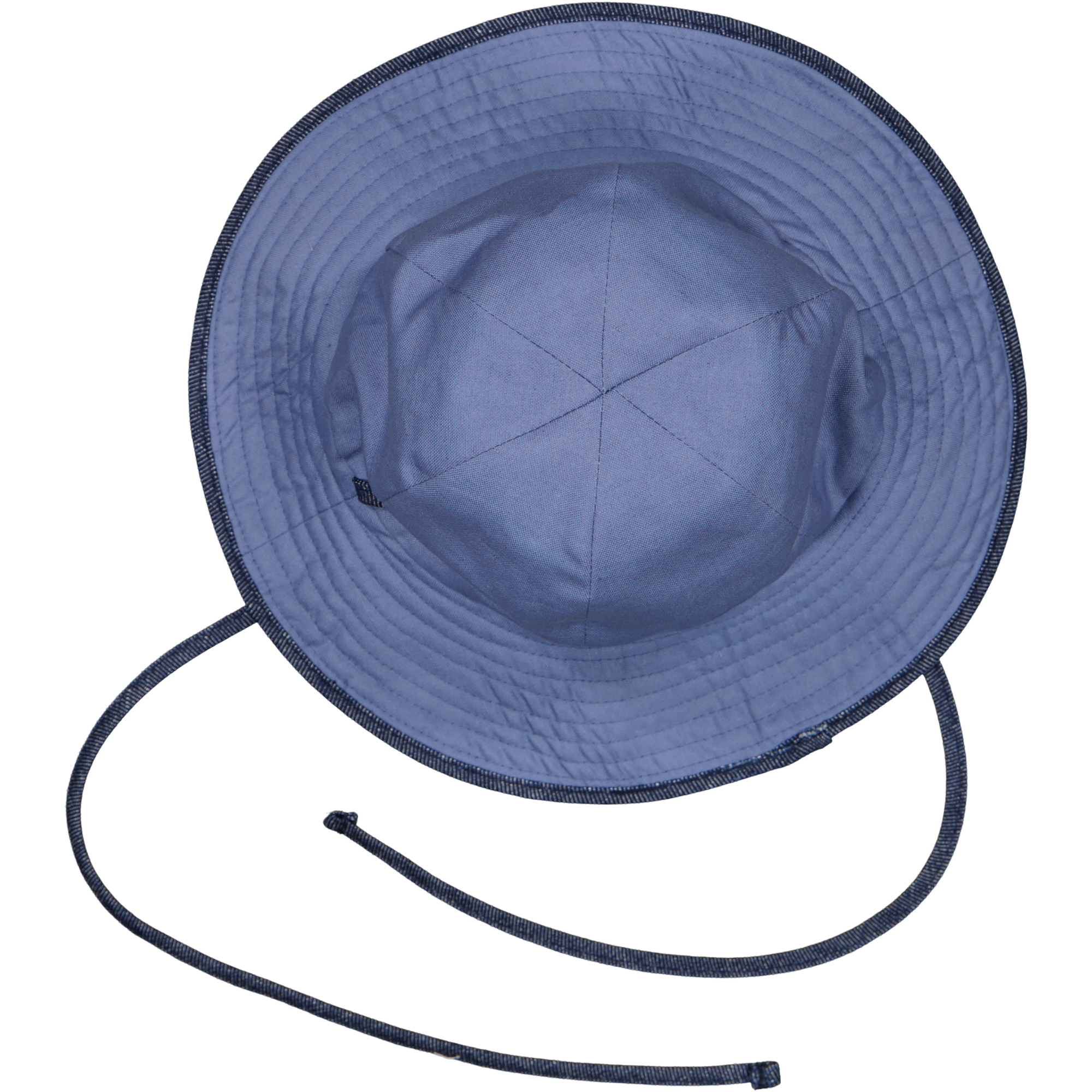 Reversible Sunhat - Linen-Canvas & Navy Gingham
