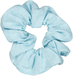 Scrunchie - Turquoise Yarn Dye Stripe  (Large)