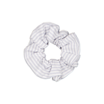 Scrunchie - Silver Yarn Dye Stripe (Large)