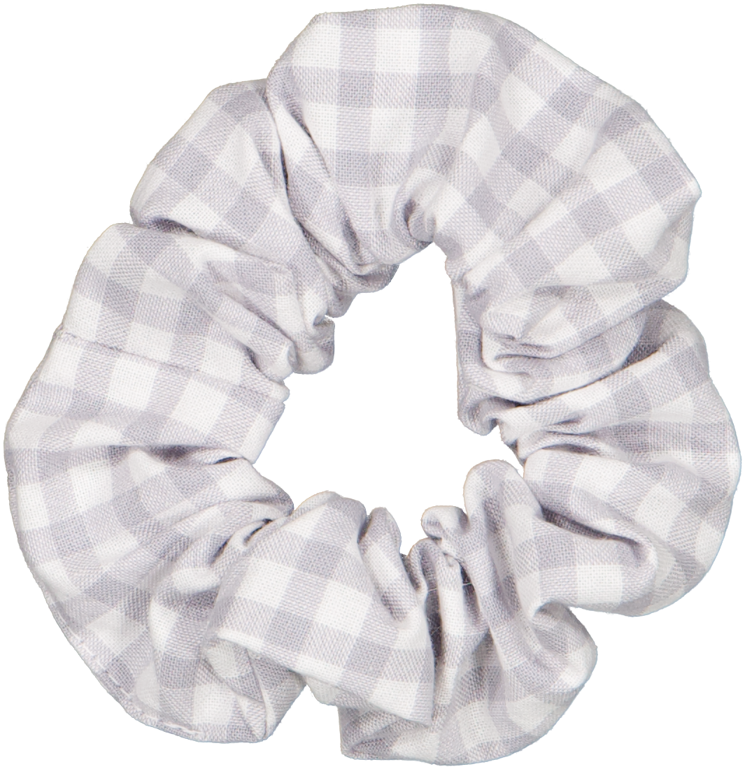 Scrunchie - Silver Gingham (Large)