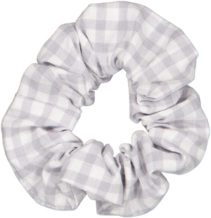 Scrunchie - Silver Gingham (Large)