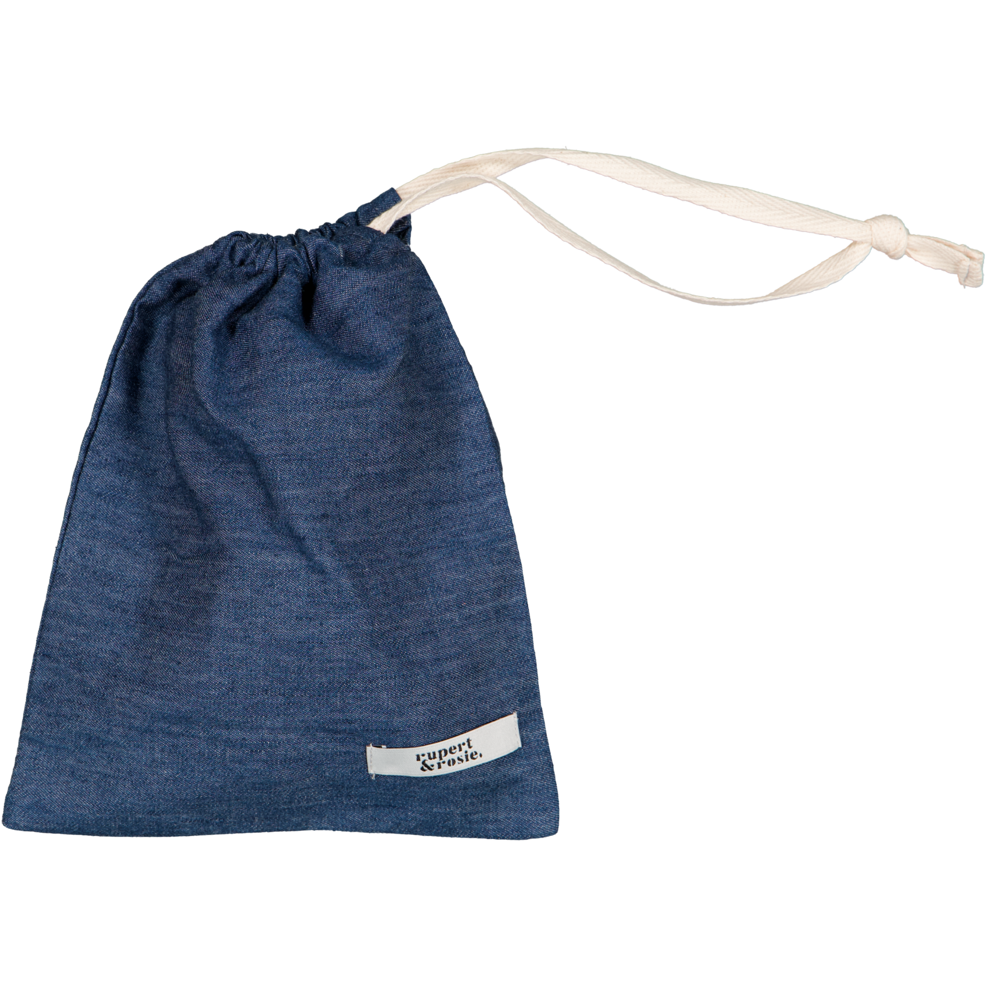 Small draw cord Bag silver Chambray