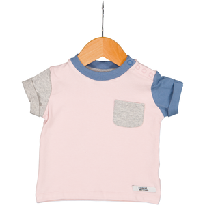 Noah - Pink Colour Block S/S Tee