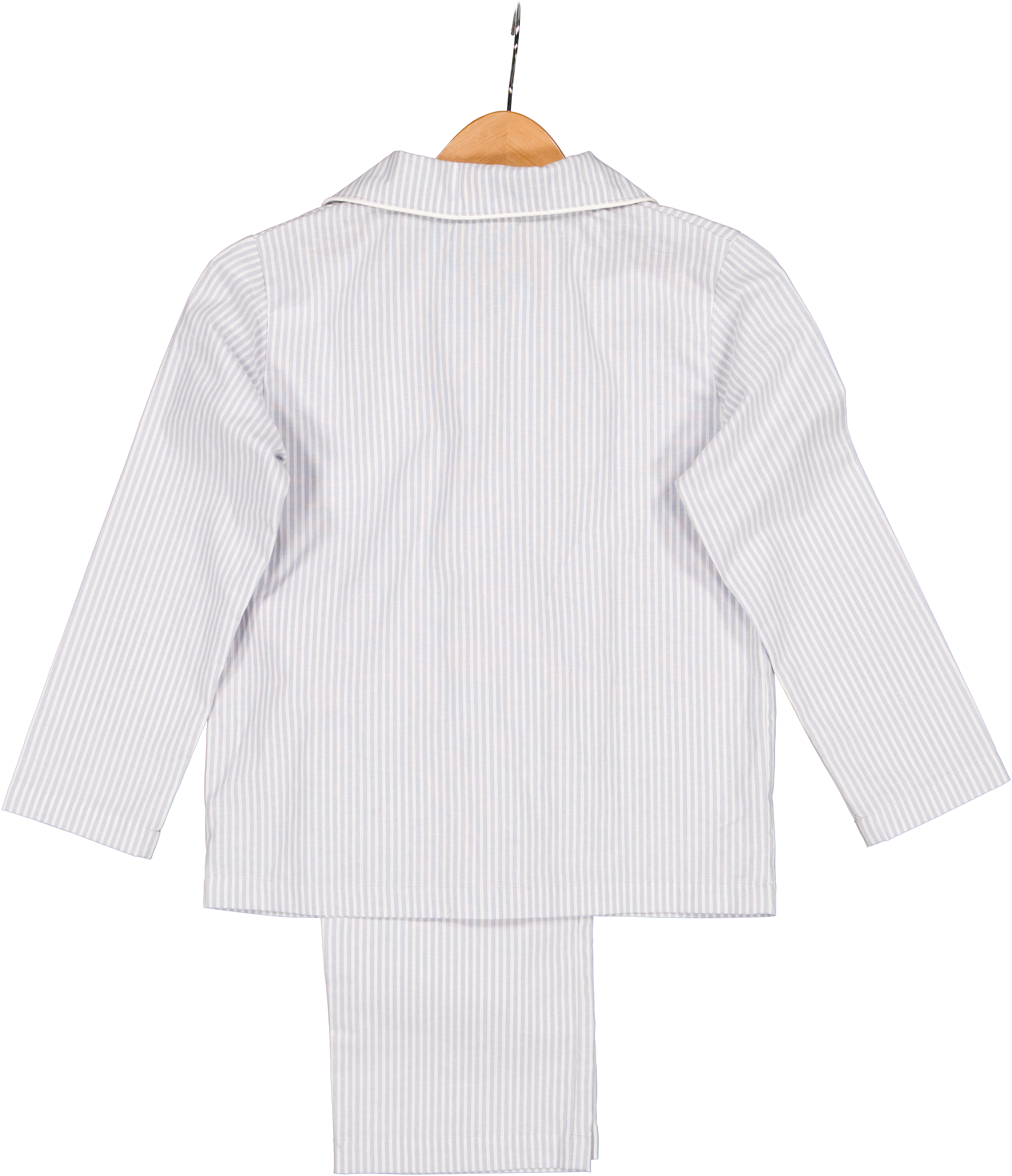 Kids Pyjama Set - Pure Yarn Dyed Cotton with Silver Stripe