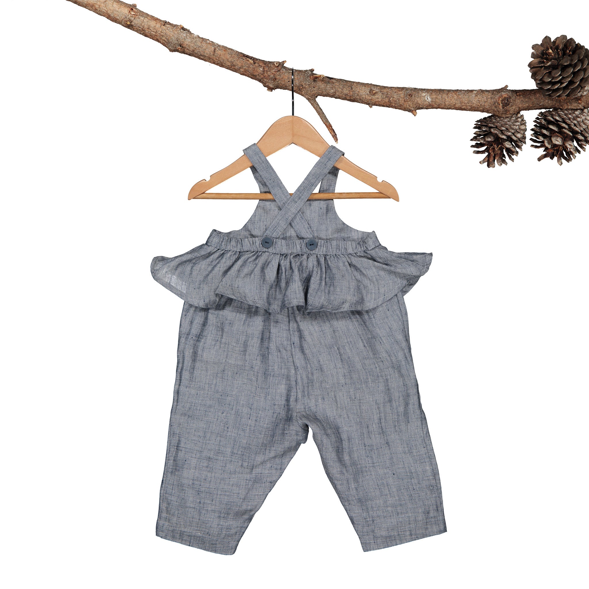 Maizey Linen Romper - Indigo