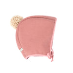 Winter Bonnet  - Pink with Blush Pom Pom