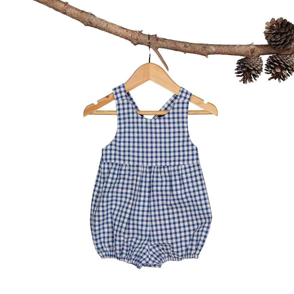 Sage Suit - Indigo Gingham