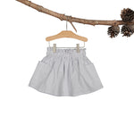 Flora Skirt - Silver Yarn Dye Stripe