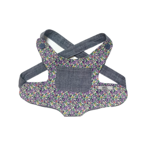 Purple Liberty Ditsy with Denim Babydoll Carrier