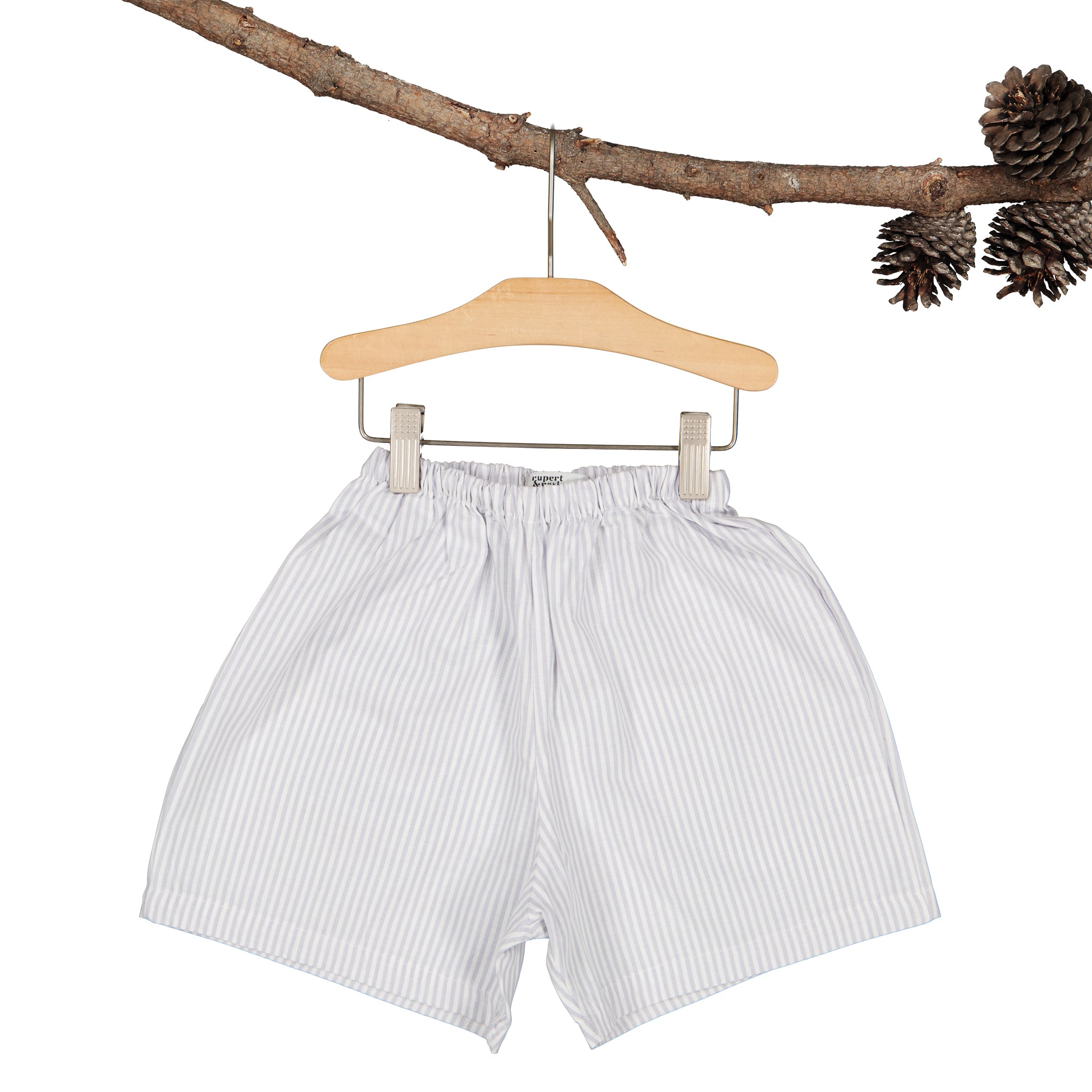Heirloom Flare Shorts - Silver Yarn Dye Stripe